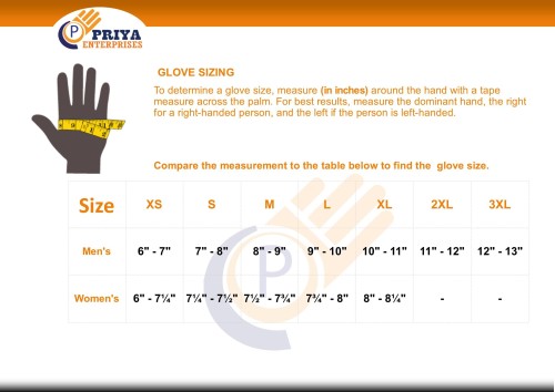 Priya Enterprises  ,Premium Quality Assembly Safety Gloves Sheep / Goat Leather, bating Gloves, Velcro adjusting